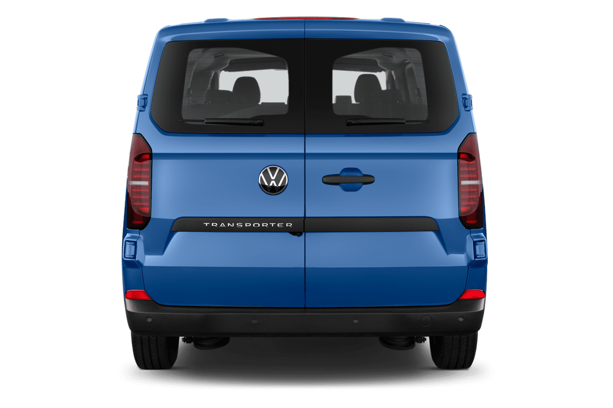 Heckansicht eines VW Transporter Kombi 