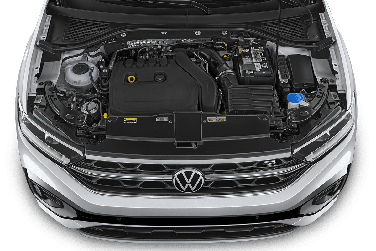 Motorraum eines VW T-Roc GOAL 