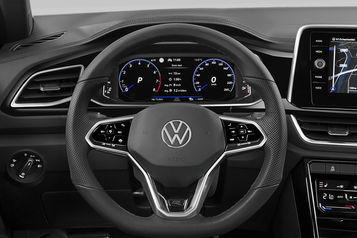 Lenkrad eines VW T-Roc GOAL 