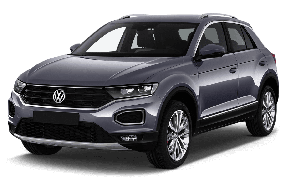 Schräge Frontansicht eines VW T-Roc ACTIVE , freigestellt