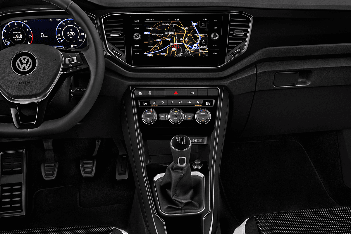 Mittelkonsole eines VW T-Roc ACTIVE 