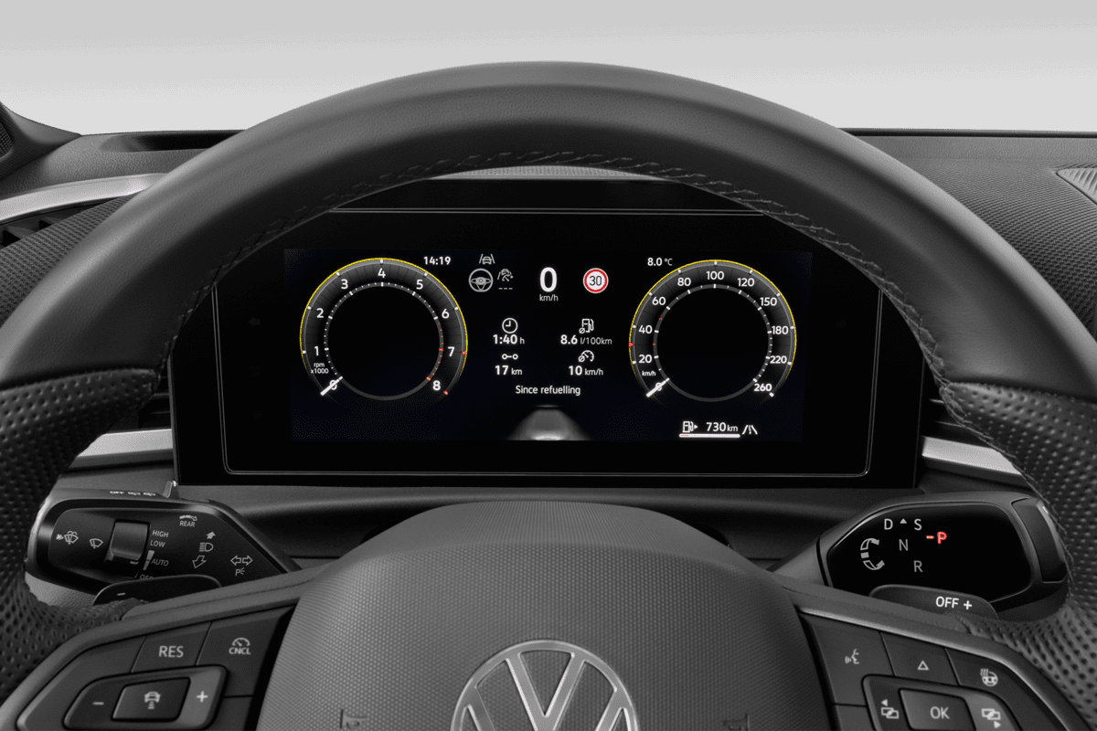 Kombiinstrument eines VW T-Roc R