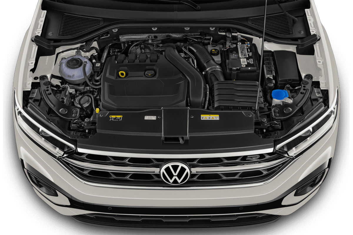 Motorraum eines VW T-Roc Cabriolet