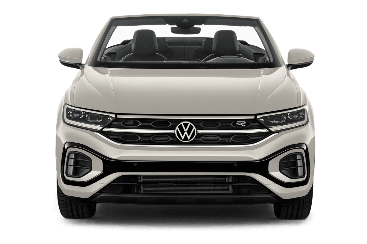 Frontansicht eines VW T-Roc Cabriolet , freigestellt