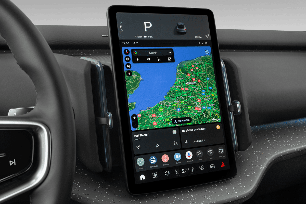 Mittelkonsole eines Volvo EX30 Cross Country 