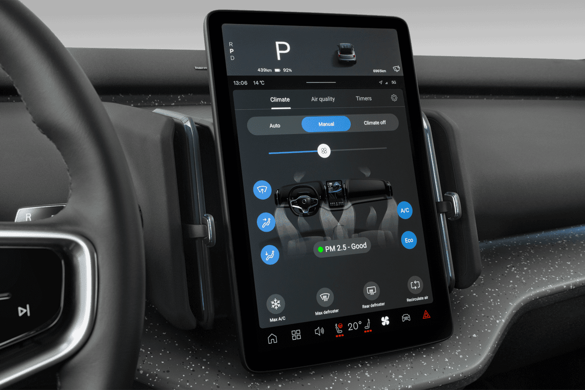 Klimasteuerung eines Volvo EX30 Cross Country 