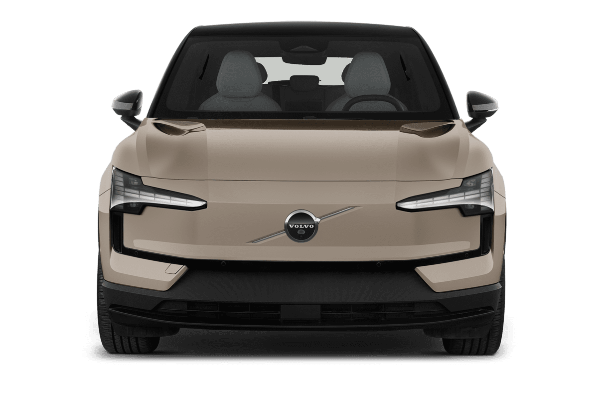 Frontansicht eines Volvo EX30, freigestellt