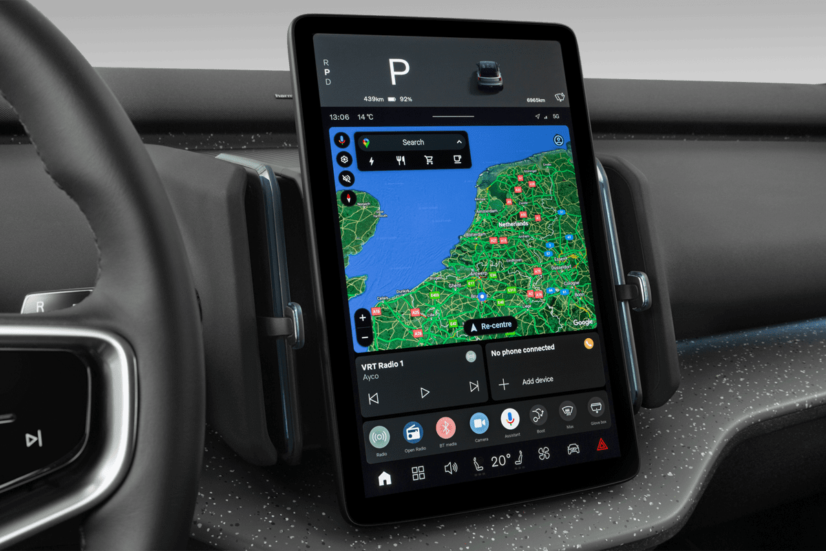 Mittelkonsole eines Volvo EX30