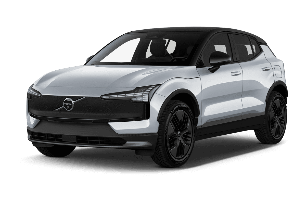 Schräge Frontansicht eines Volvo EX30 Cross Country , freigestellt