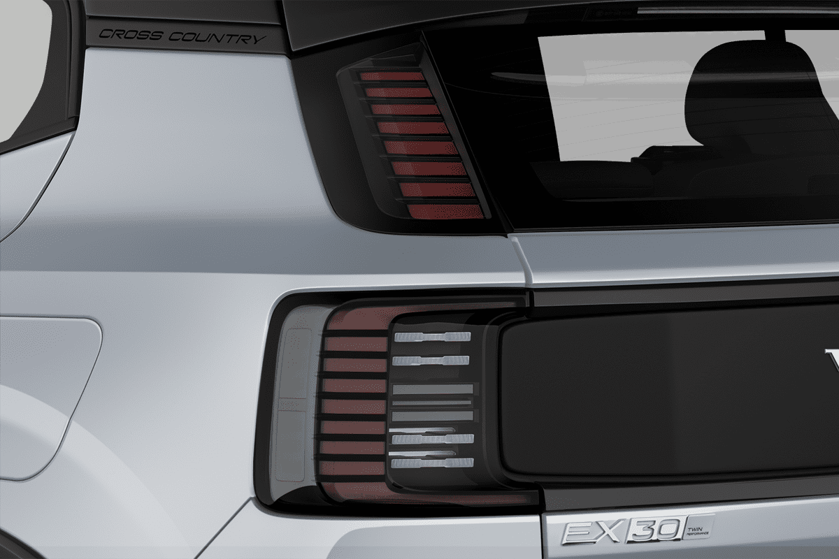 Heckleuchten eines Volvo EX30 Cross Country