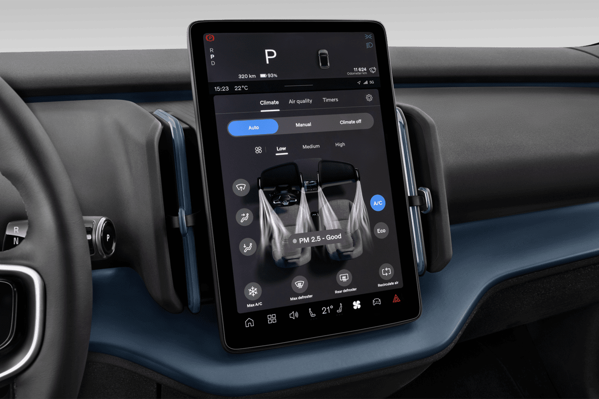 Klimasteuerung eines Volvo EX30 Cross Country