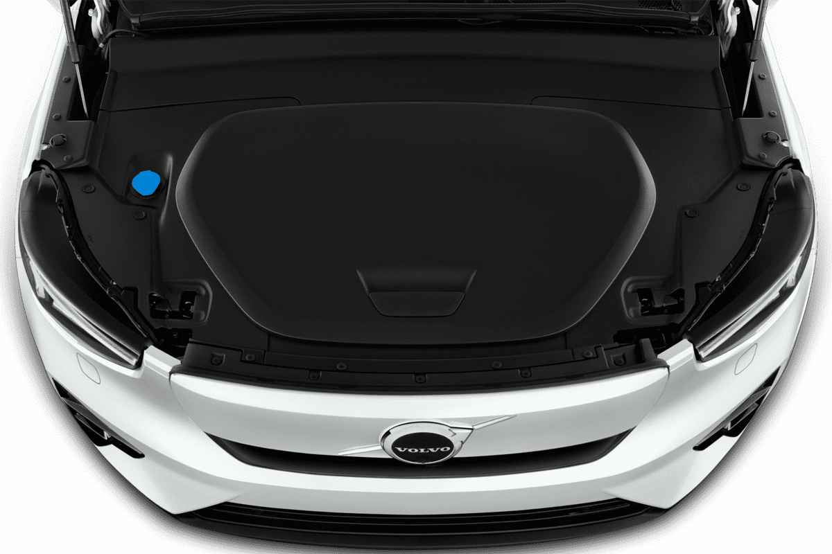 Motorraum eines Volvo EX40