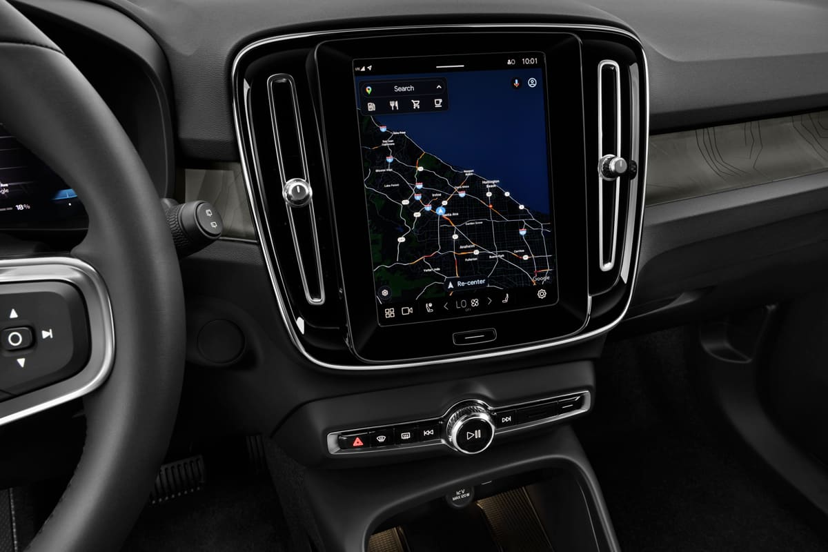 Mittelkonsole eines Volvo EX40