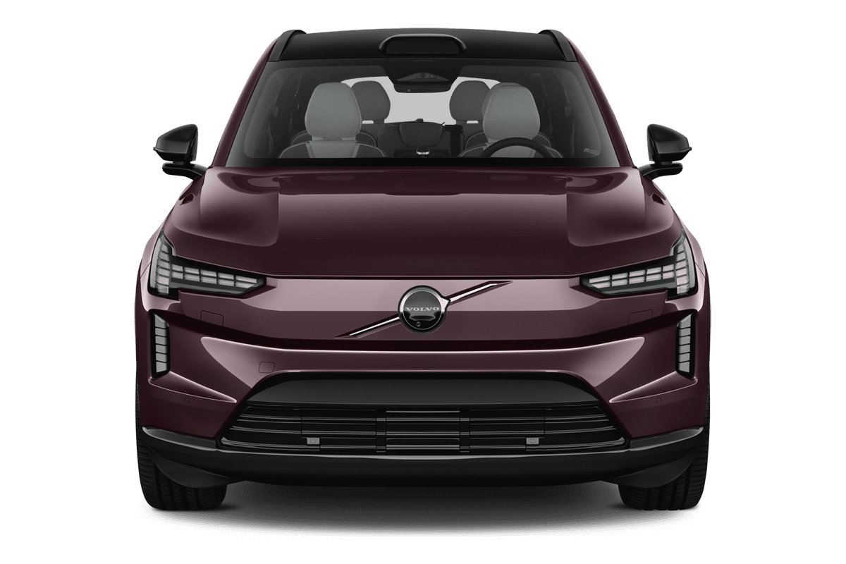 Frontansicht eines Volvo EX90, freigestellt