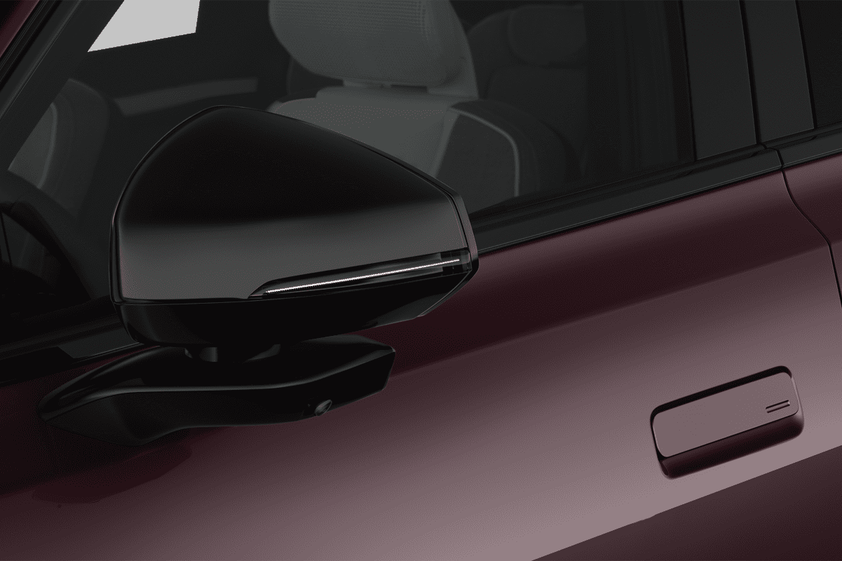 Rückspiegel eines Volvo EX90