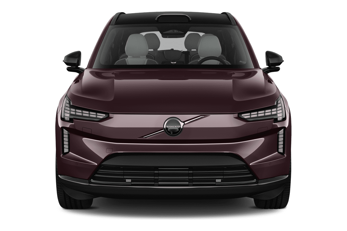 Frontansicht eines Volvo EX90, freigestellt (KI-generiert)