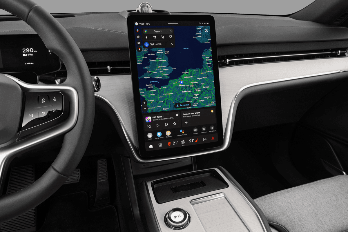 Mittelkonsole eines Volvo EX90 (KI-generiert)
