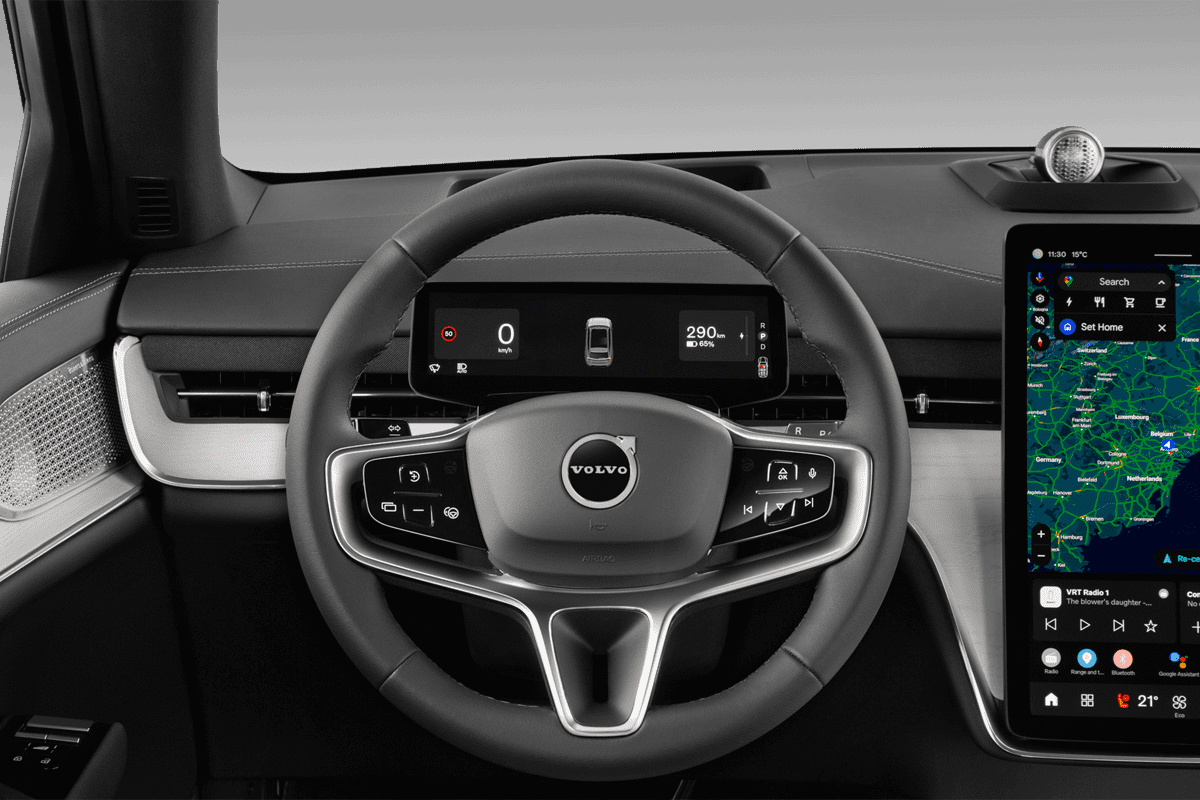 Lenkrad eines Volvo EX90 (KI-generiert)