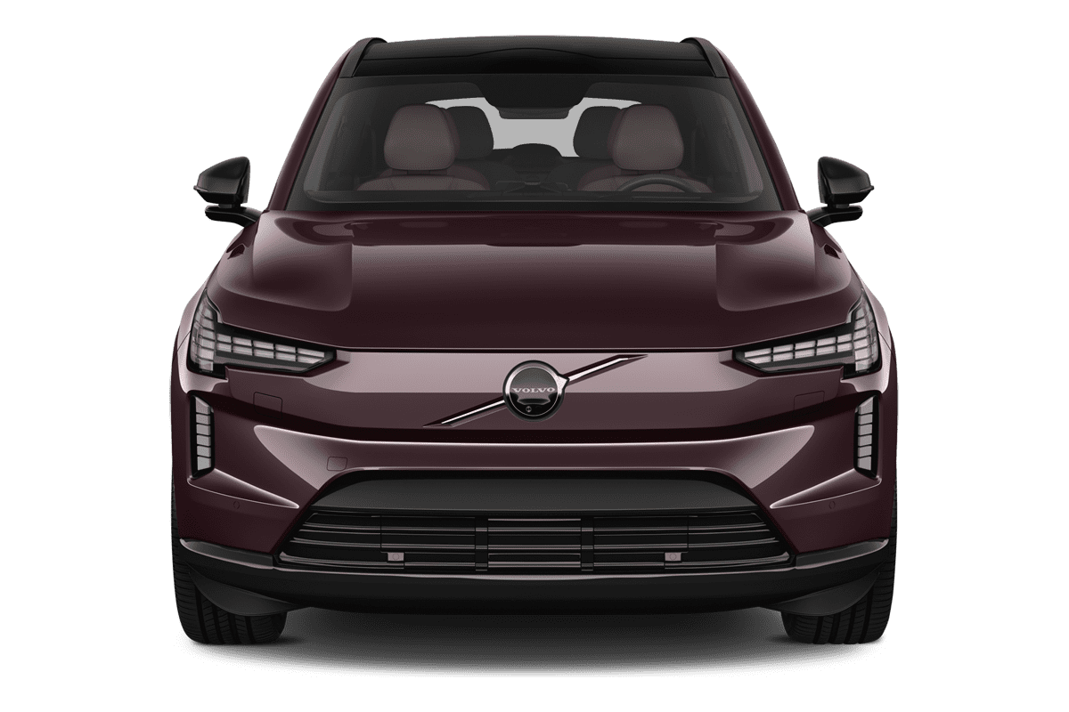 Frontansicht eines Volvo EX90, freigestellt