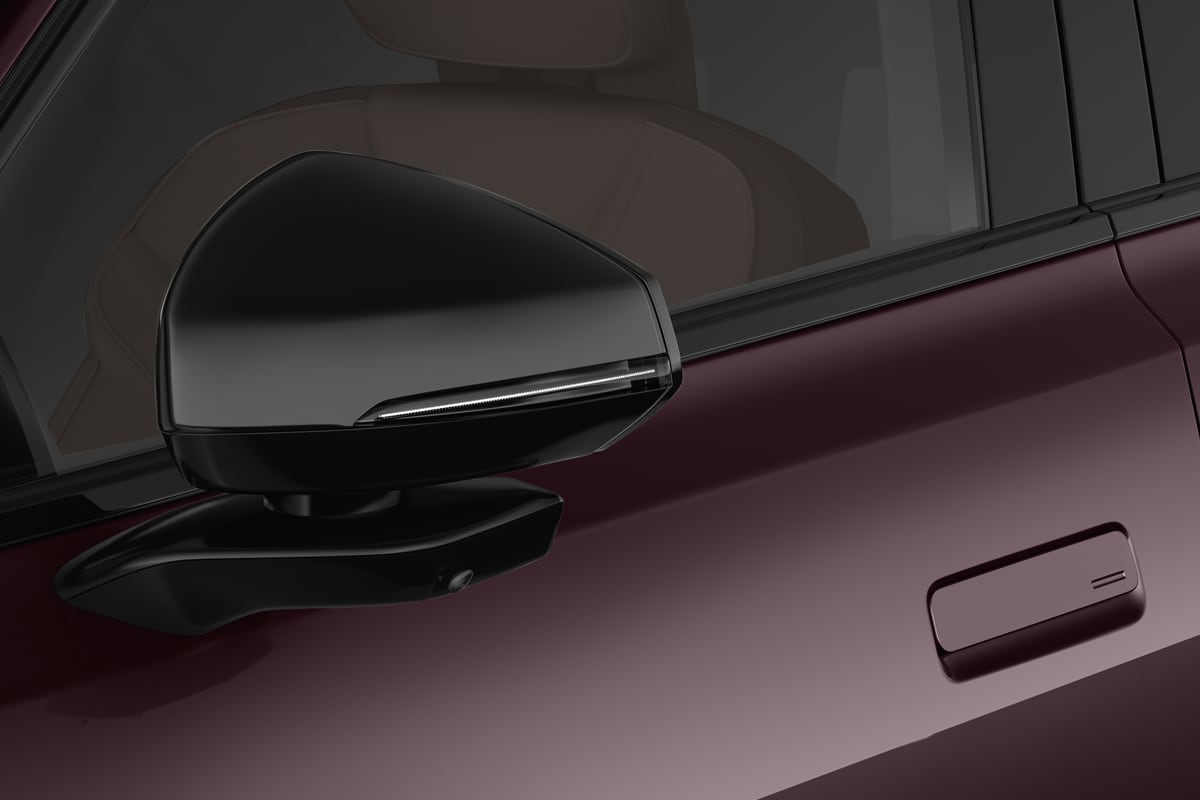 Rückspiegel eines Volvo EX90