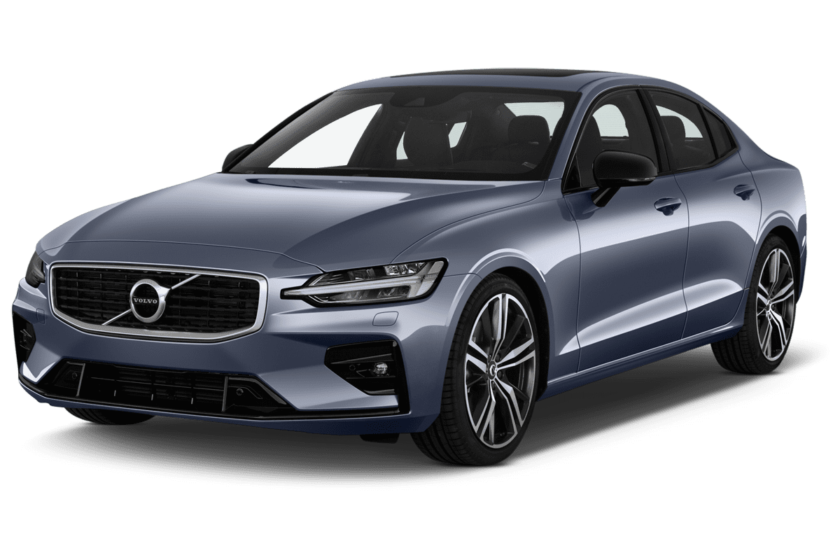 Schräge Frontansicht eines Volvo S60 , freigestellt