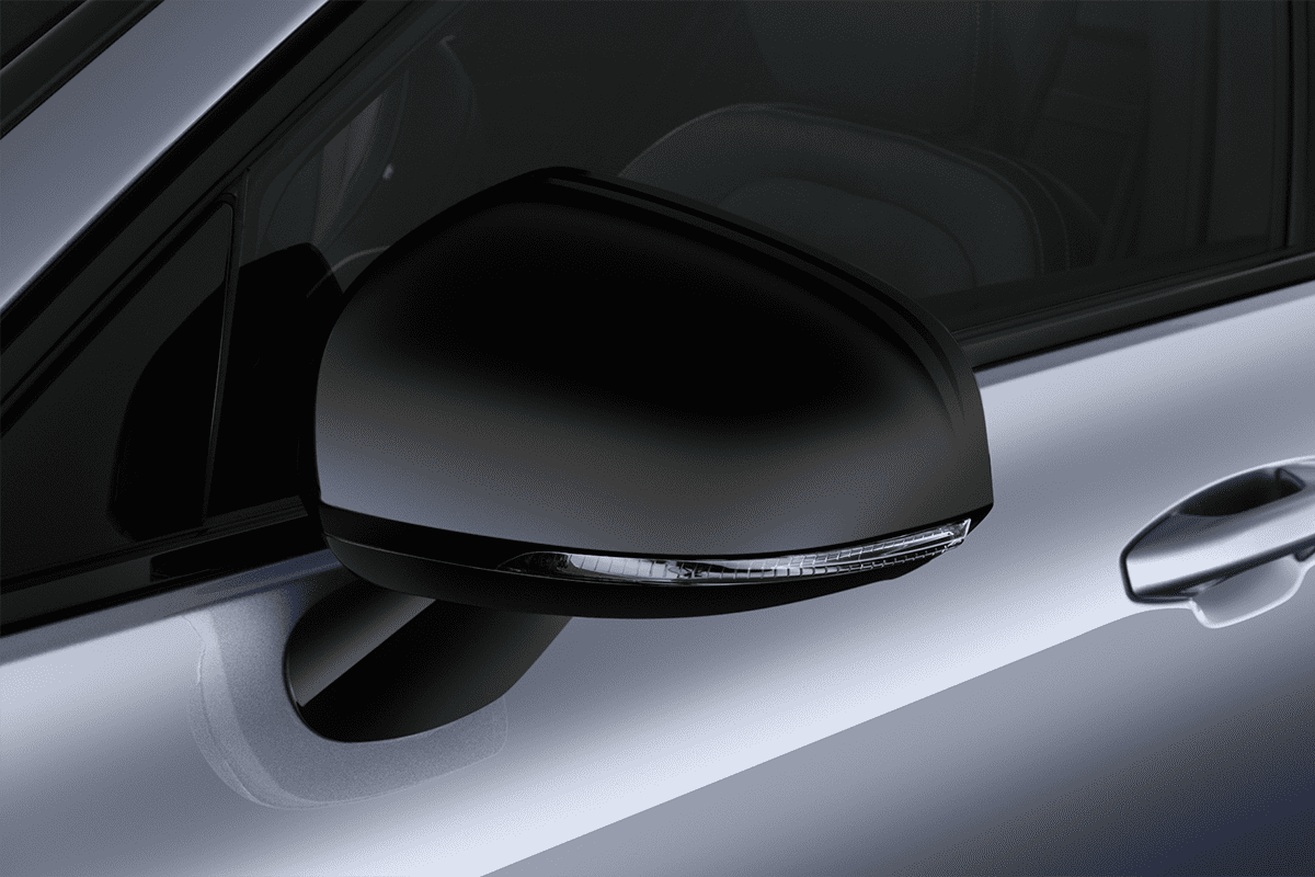 Rückspiegel eines Volvo S60