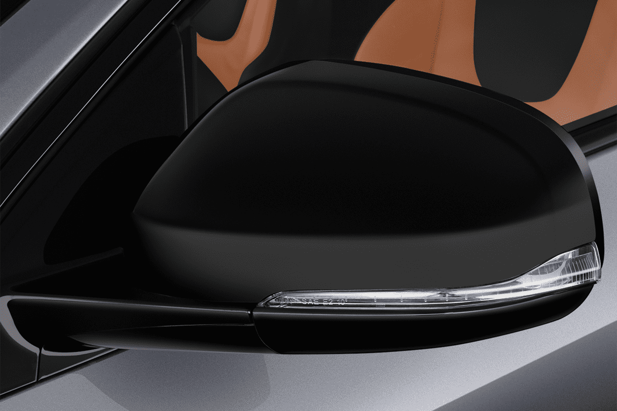 Rückspiegel eines Volvo S60 Cross Country