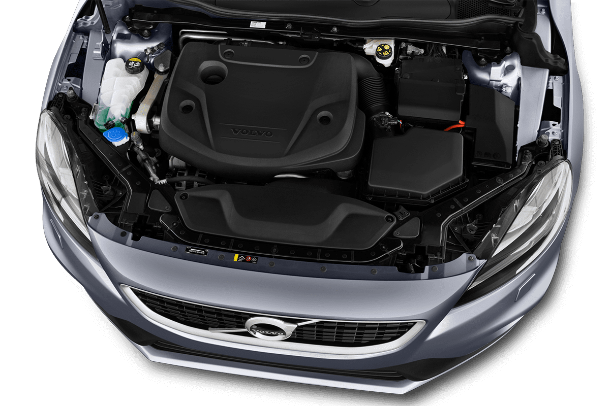 Motorraum eines Volvo V40