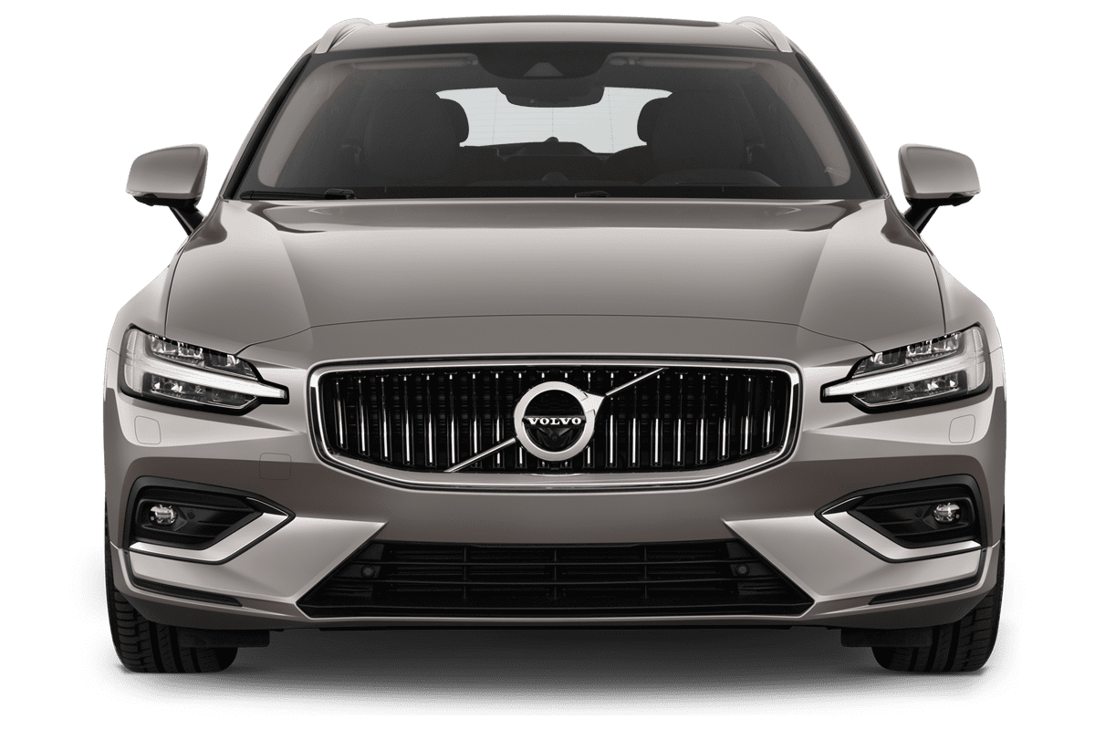Frontansicht eines Volvo V60 Recharge, freigestellt