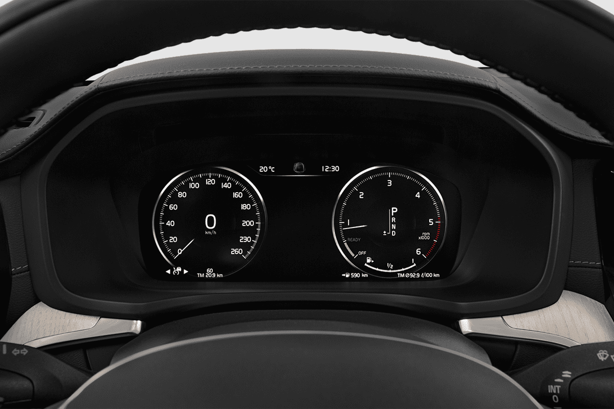 Kombiinstrument eines Volvo V60 Recharge