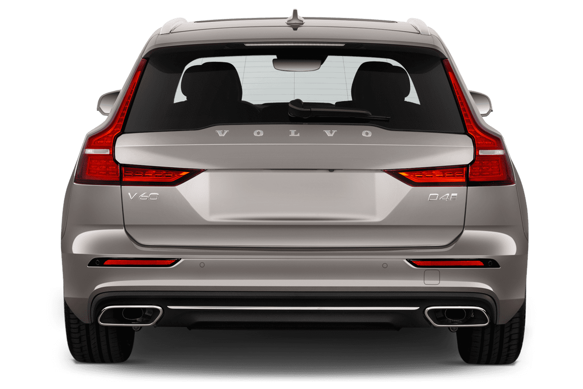 Heckansicht eines Volvo V60 Recharge