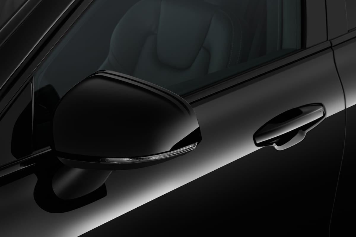 Rückspiegel eines Volvo V60