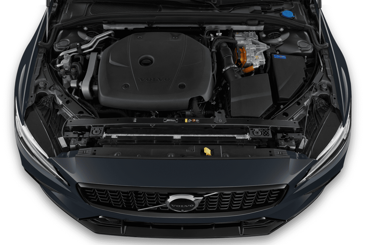 Motorraum eines Volvo V60 Plug-in-Hybrid