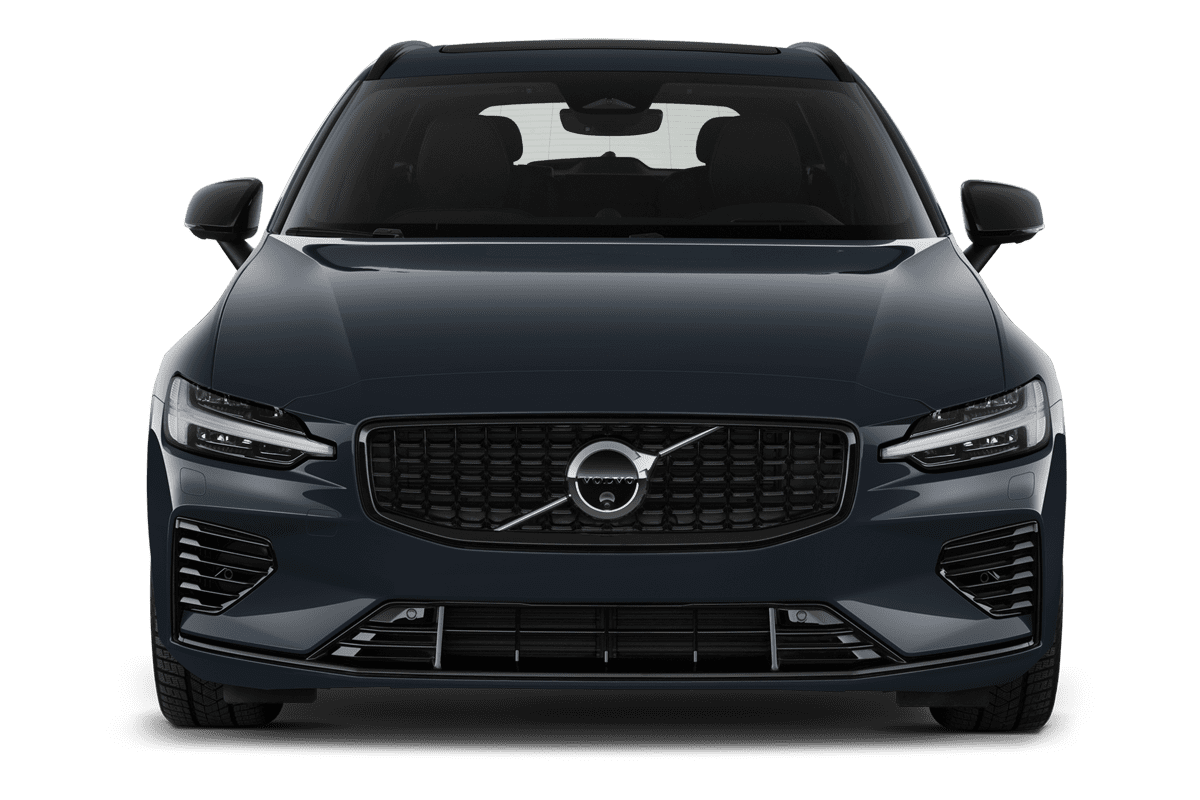 Frontansicht eines Volvo V60 Plug-in-Hybrid, freigestellt (KI-generiert)
