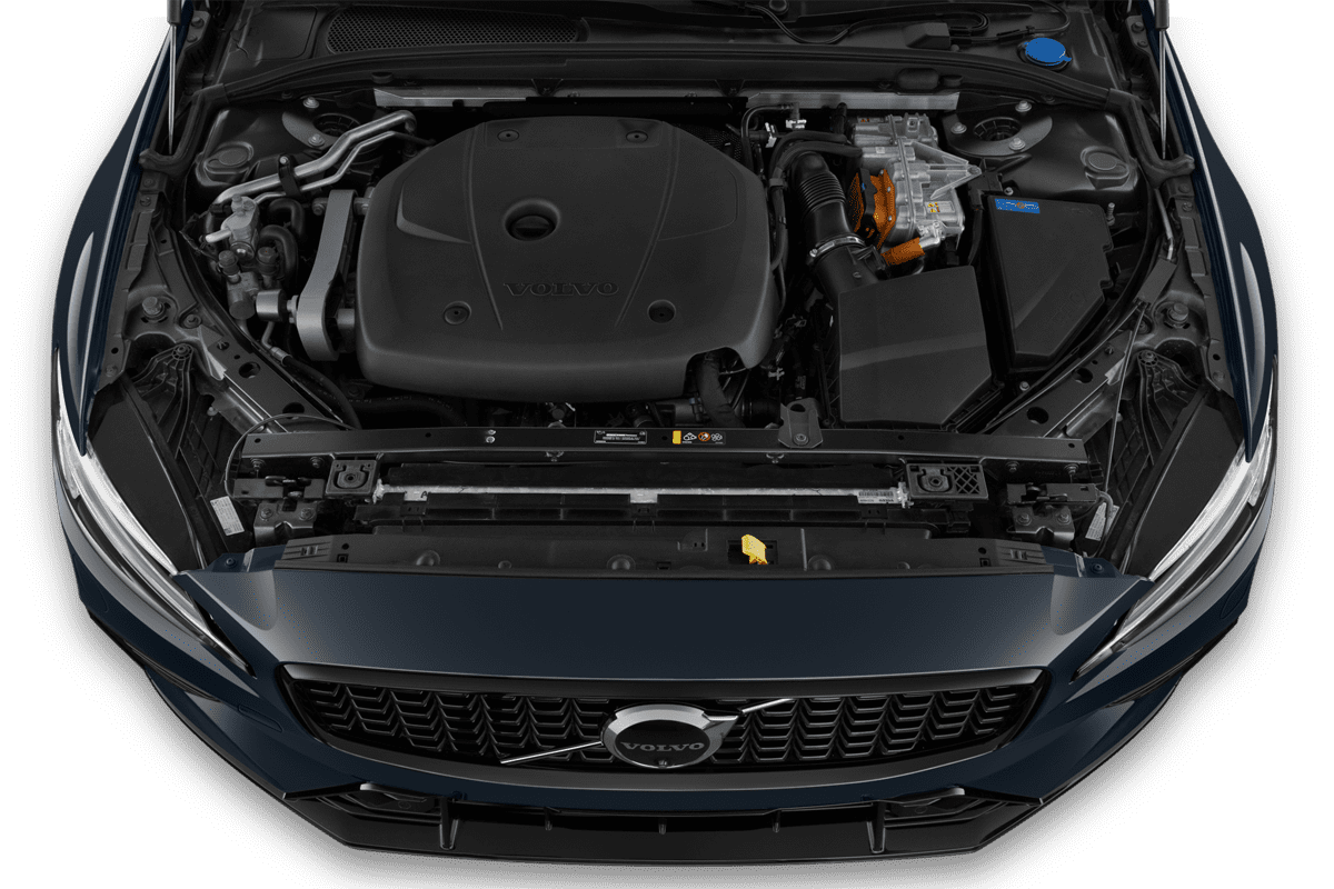 Motorraum eines Volvo V60 Plug-in-Hybrid Plus Business Edition