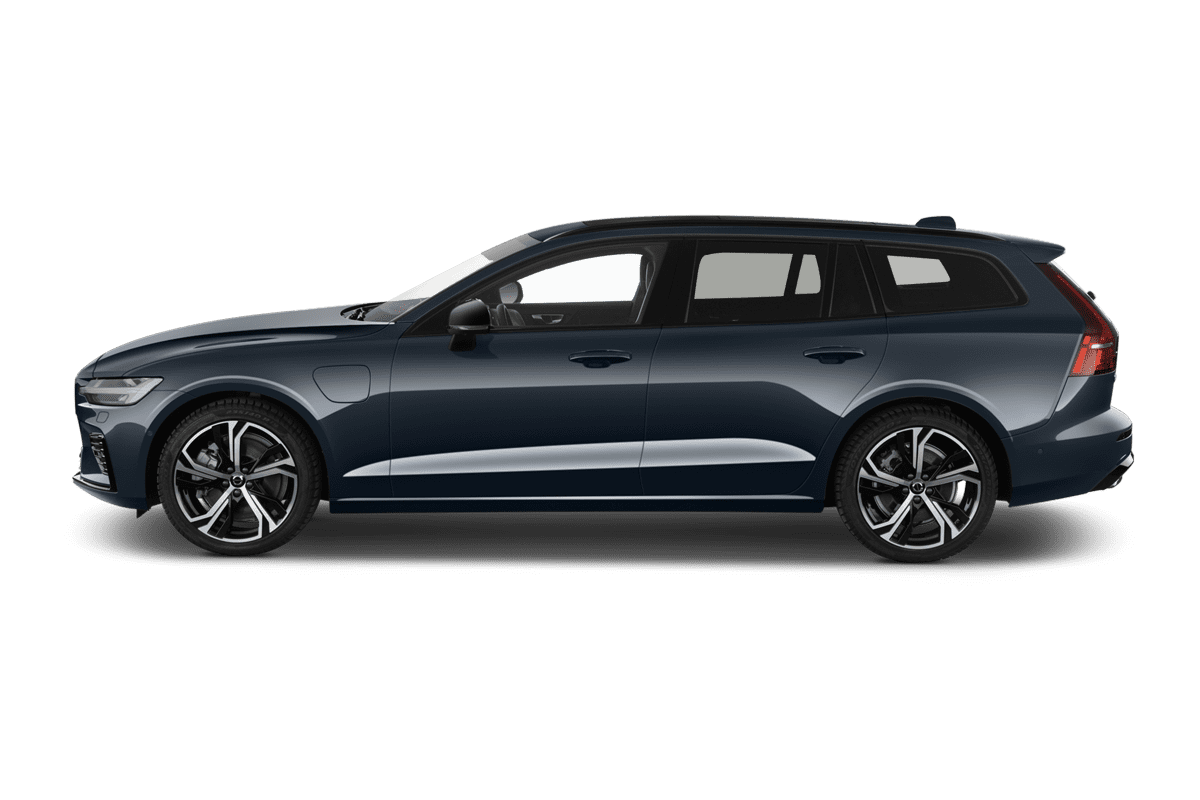 Seitenansicht eines Volvo V60 Plug-in-Hybrid Plus Business Edition