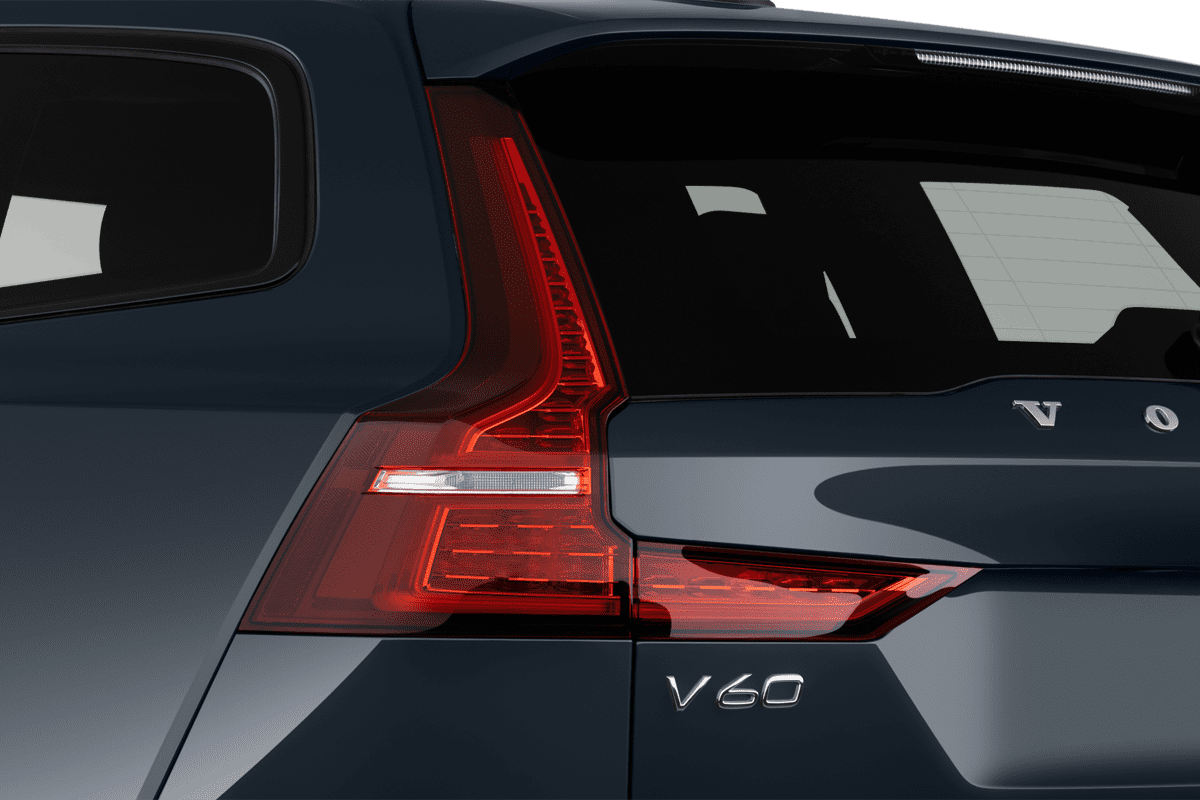 Heckleuchten eines Volvo V60 Plug-in-Hybrid Plus Business Edition