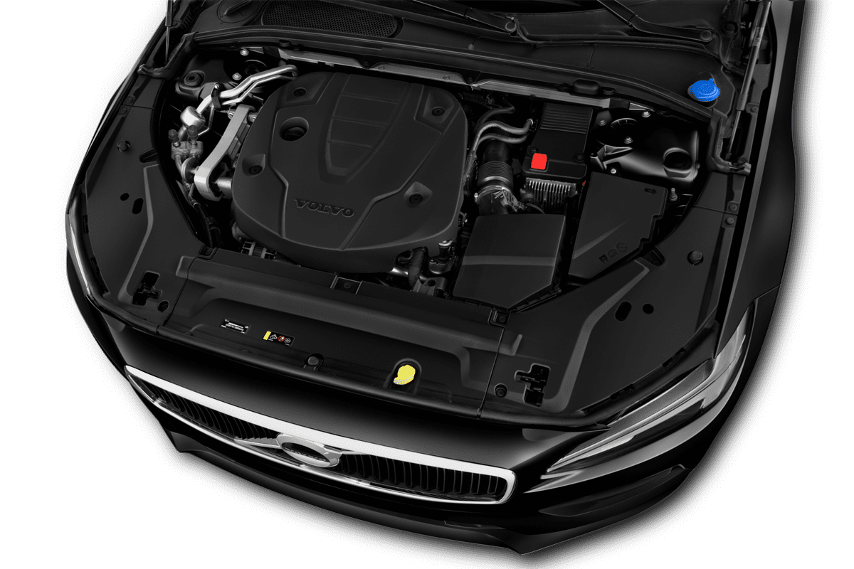 Motorraum eines Volvo V90