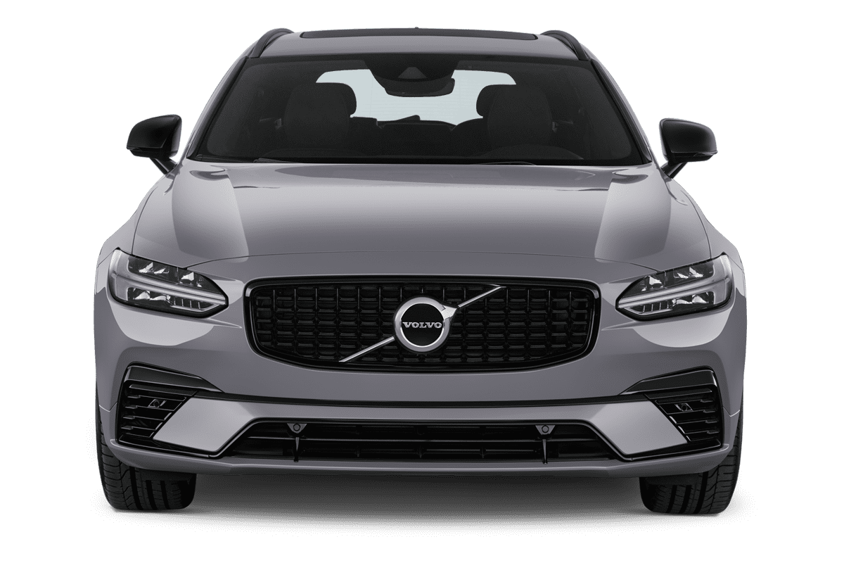 Frontansicht eines Volvo V90 Plug-in-Hybrid, freigestellt