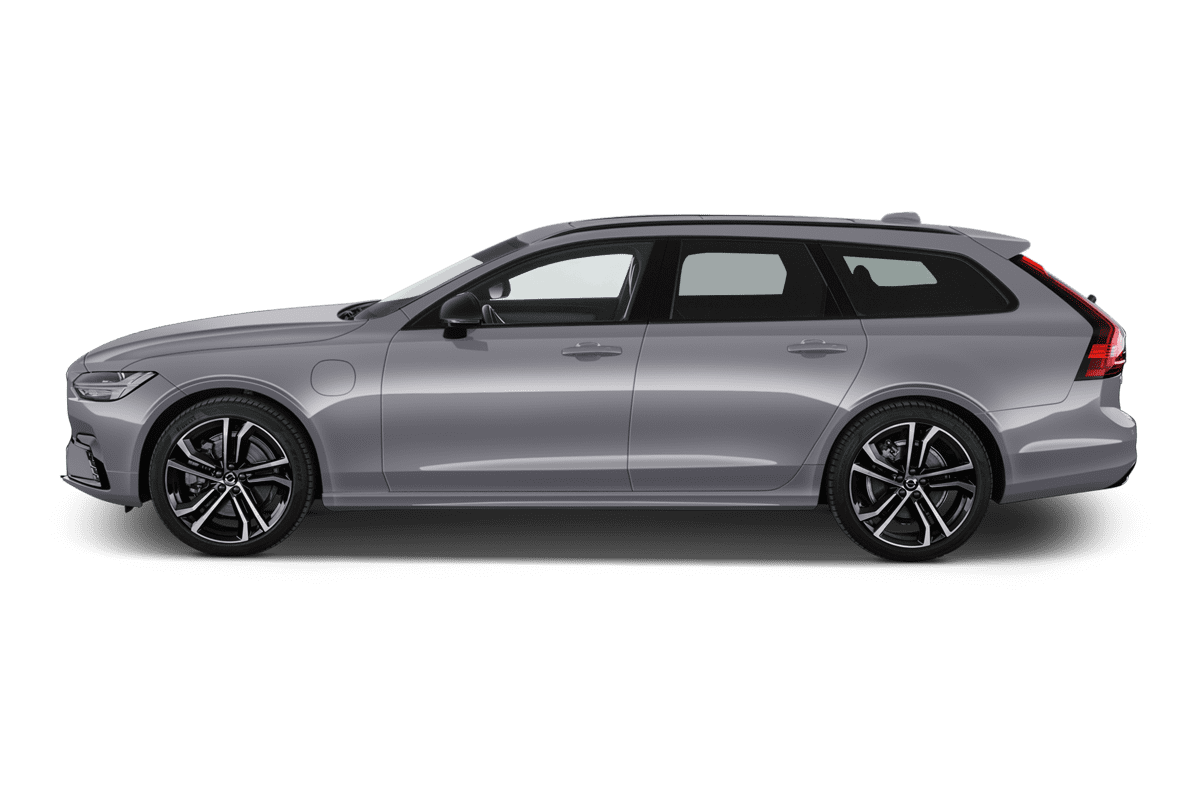 Seitenansicht eines Volvo V90 Plug-in-Hybrid