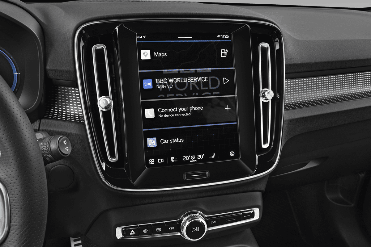 Mittelkonsole eines Volvo XC40 Recharge