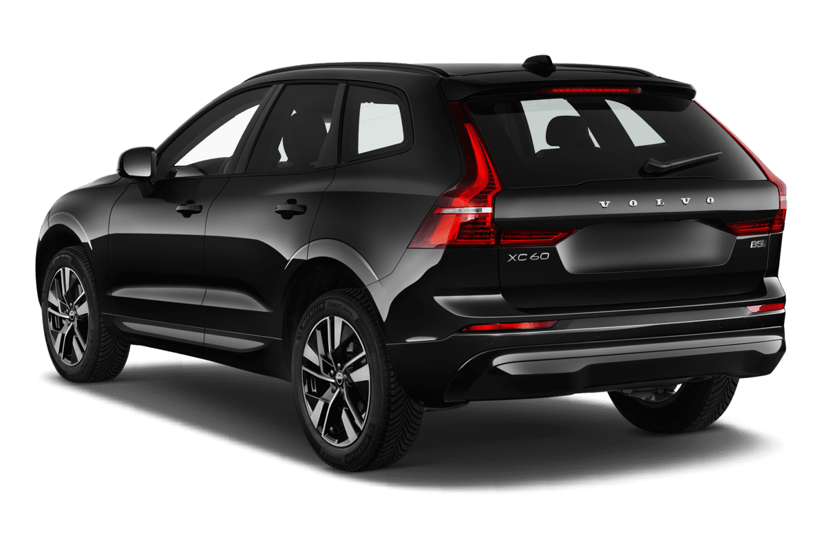 Schräge Heckansicht eines Volvo XC60, freigestellt