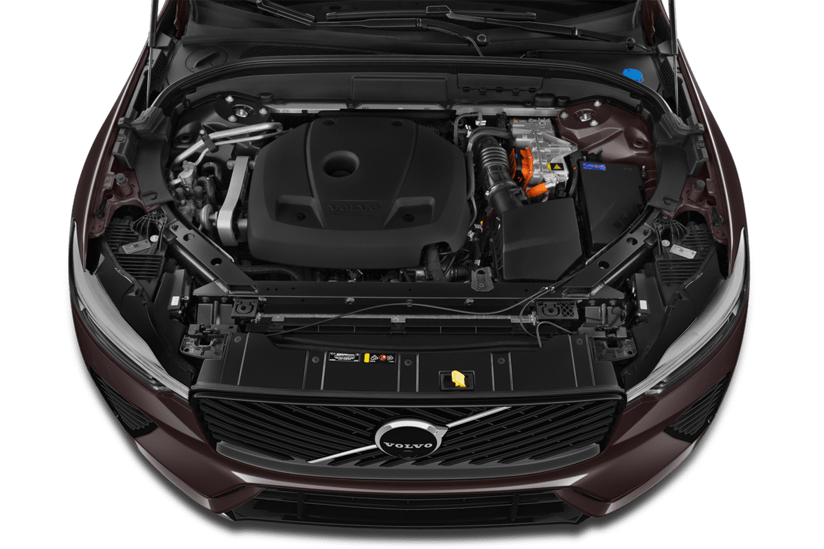 Motorraum eines Volvo XC60 Plug-in Hybrid 