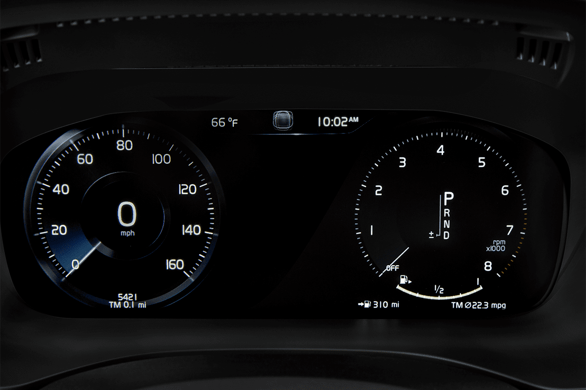 Kombiinstrument eines Volvo XC60 Polestar Engineered