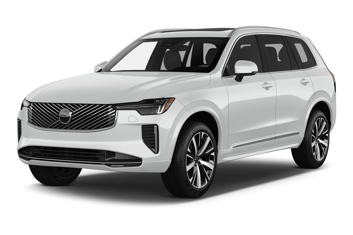 Schräge Frontansicht eines Volvo XC90, freigestellt