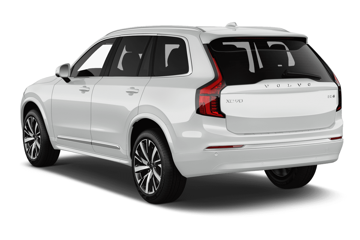 Schräge Heckansicht eines Volvo XC90, freigestellt