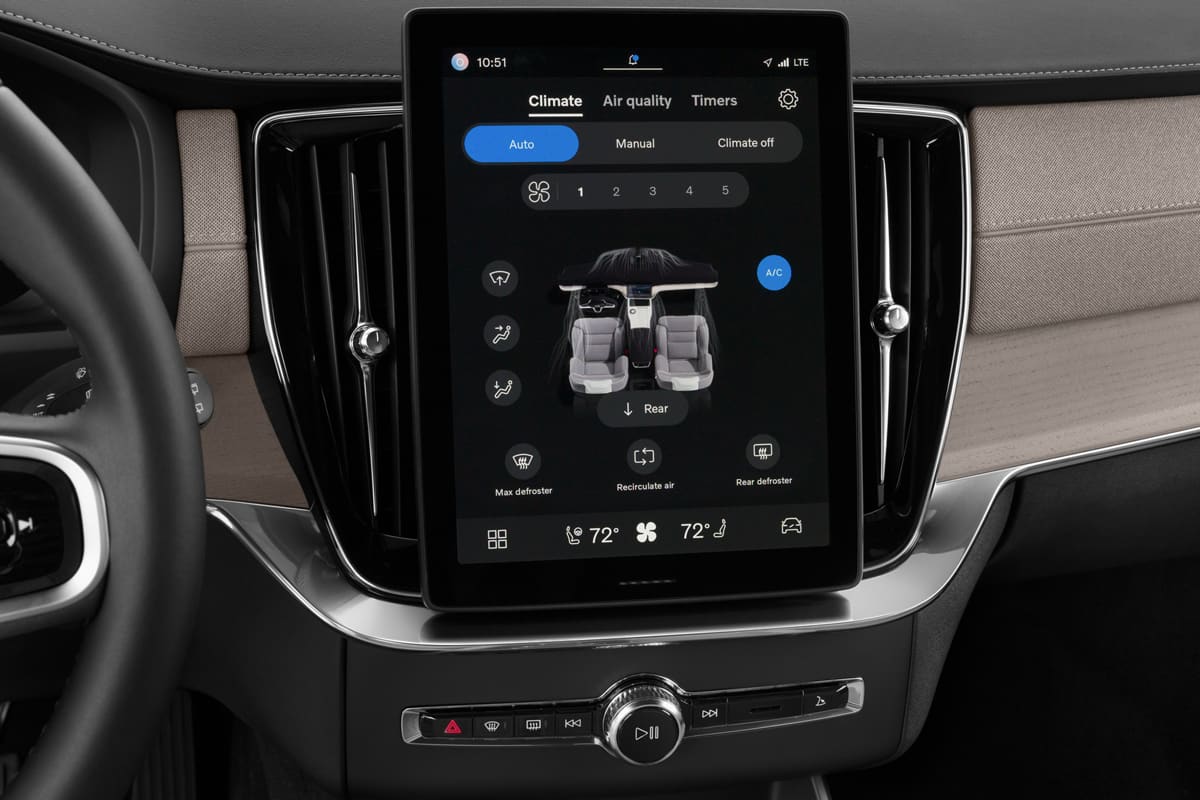 Klimasteuerung eines Volvo XC90 Plug-in-Hybrid 