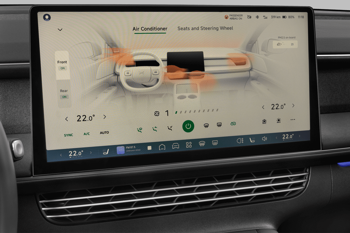 Klimasteuerung eines Xpeng G6