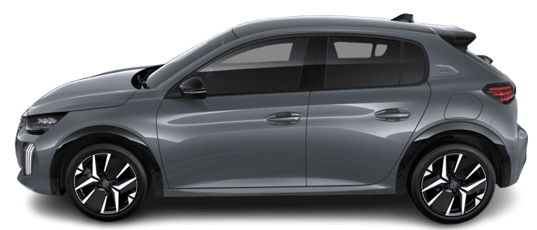 Seitenansicht eines Peugeot 208