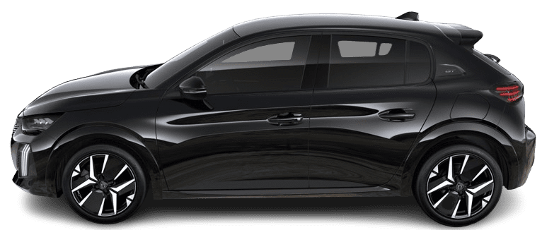 Seitenansicht eines Peugeot 208